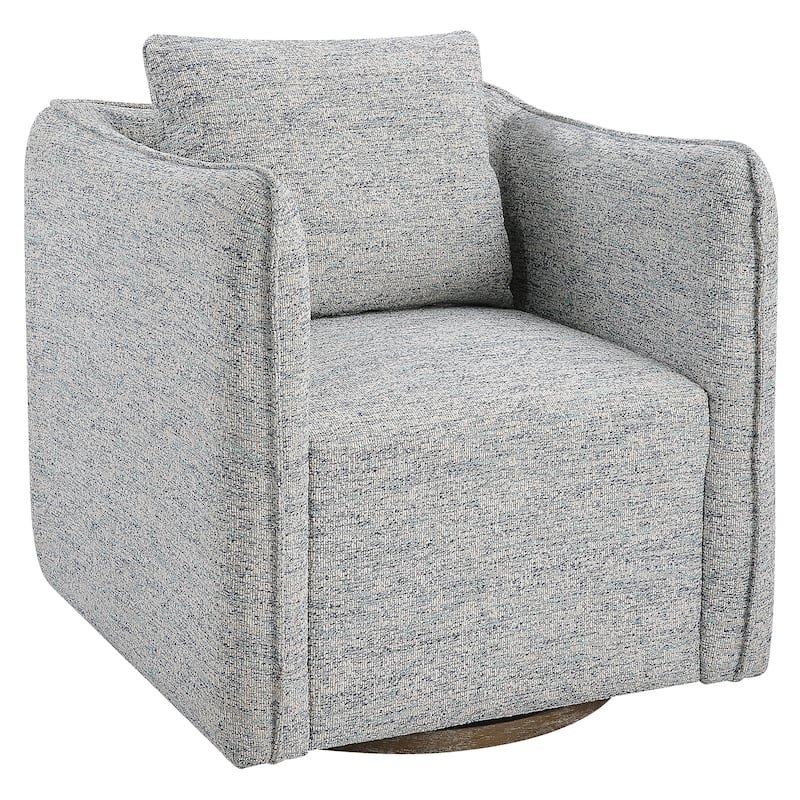 Uttermost Corben Blue Swivel Chair - 29"W x 30"H x 29"D