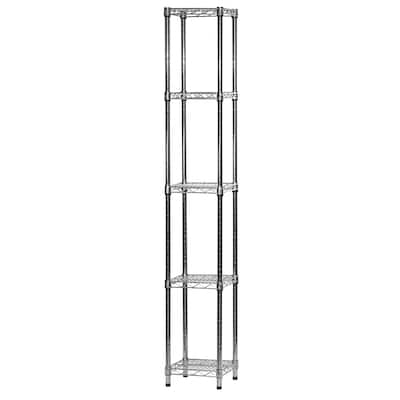 Shelving.com Chrome Wire Shelving with 5 Shelves - 12"d x 12"w