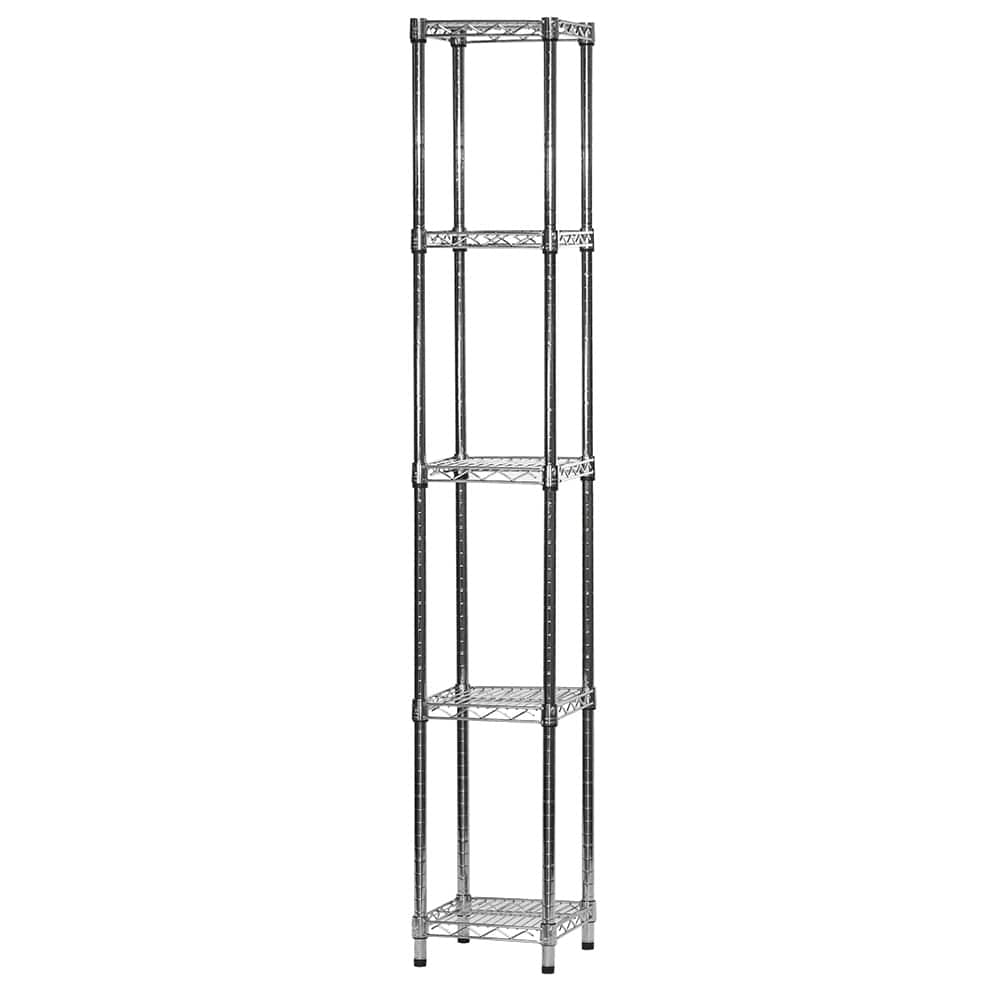 Shelving.com Chrome Wire Shelving with 5 Shelves - 12"d x 12"w