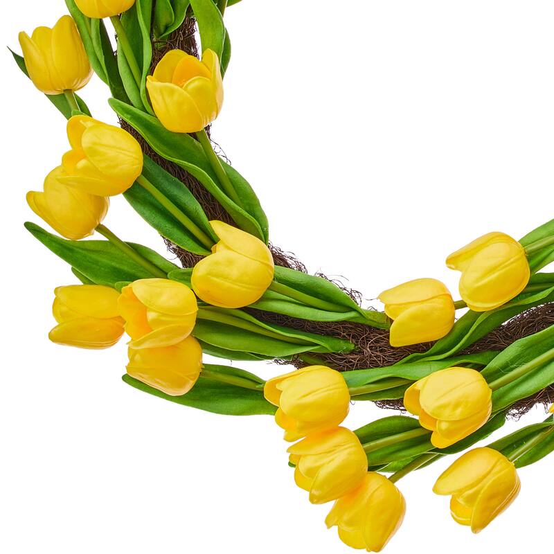 21" Pu Spring Tulip Wreath