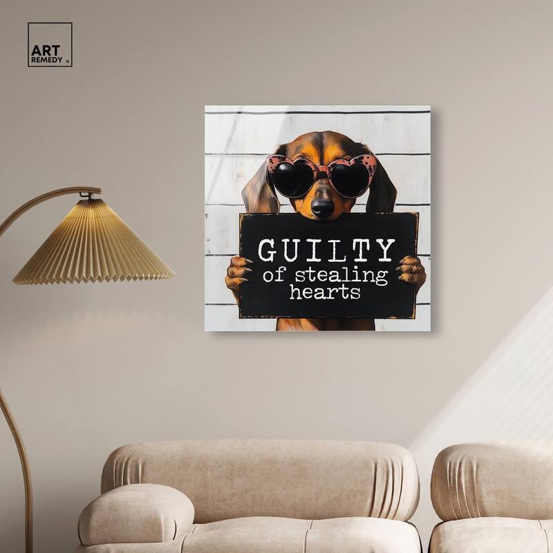 Guilty of Stealing Hearts Acrylic by Art Remedy, Ready to Hang