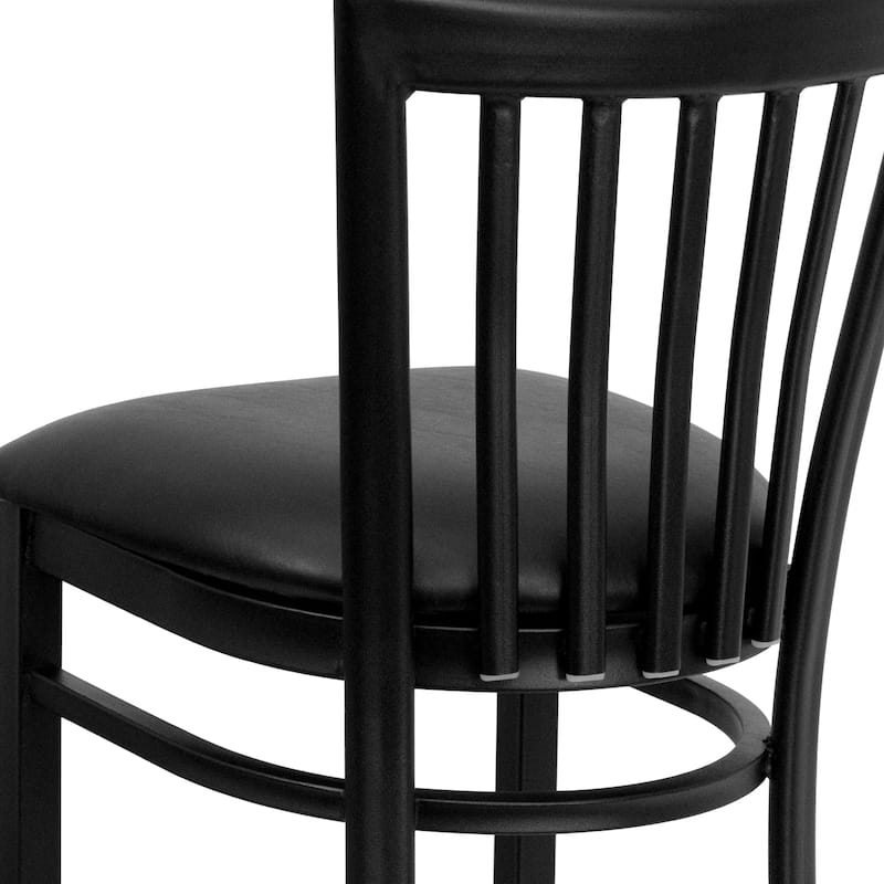 School House Back Metal Restaurant Barstool - 17.25"W x 19.5"D x 41.75"H