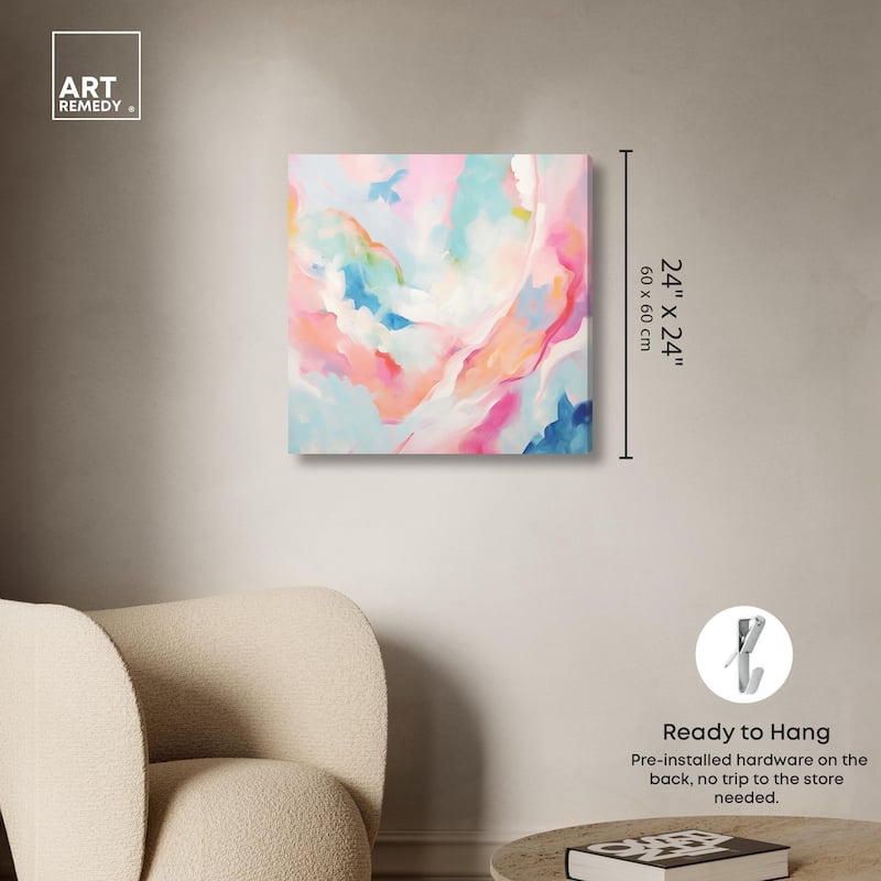 Cotton Candy Clouds I Canvas by Art Remedy, Gallery Wrapped
