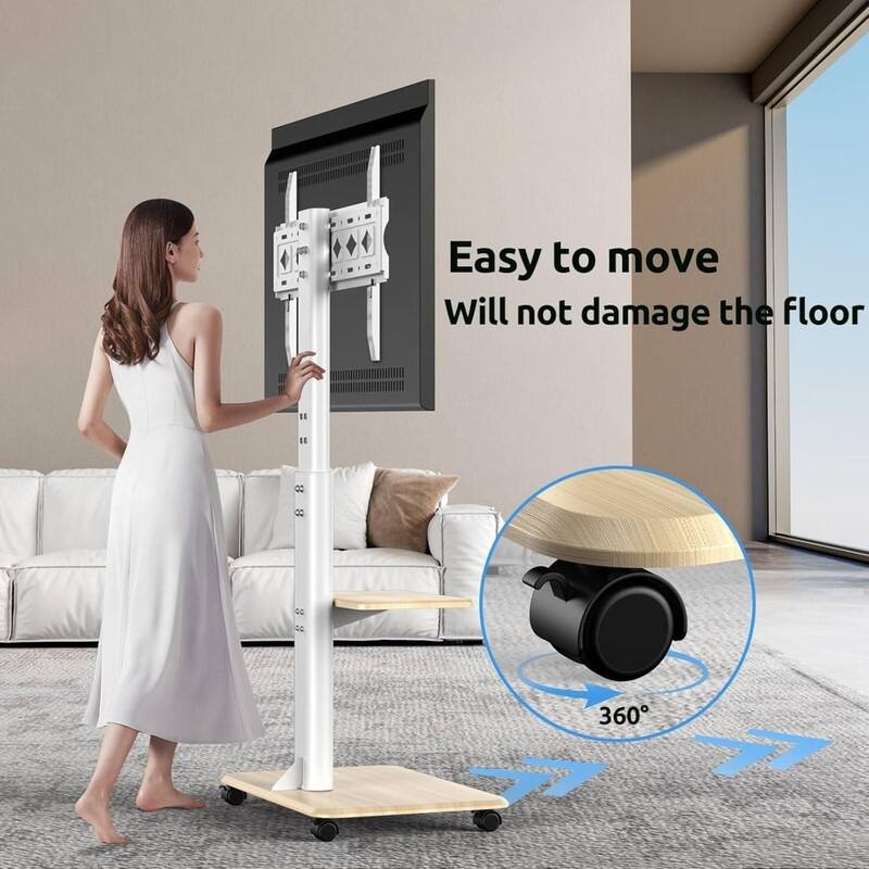 Mobile TV Stand with Wheels