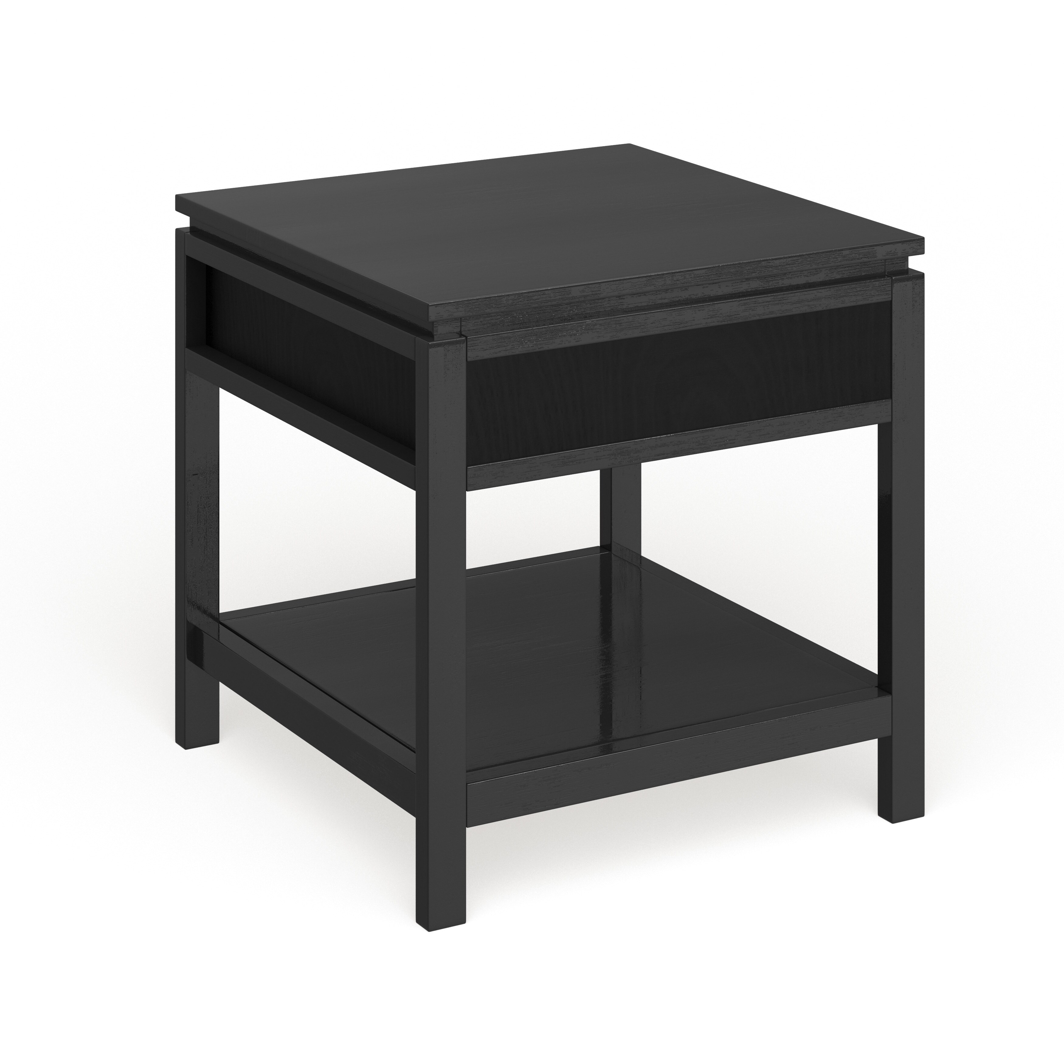 Porch Den Freeman Contemporary Jet Black End Table Overstock 20340008