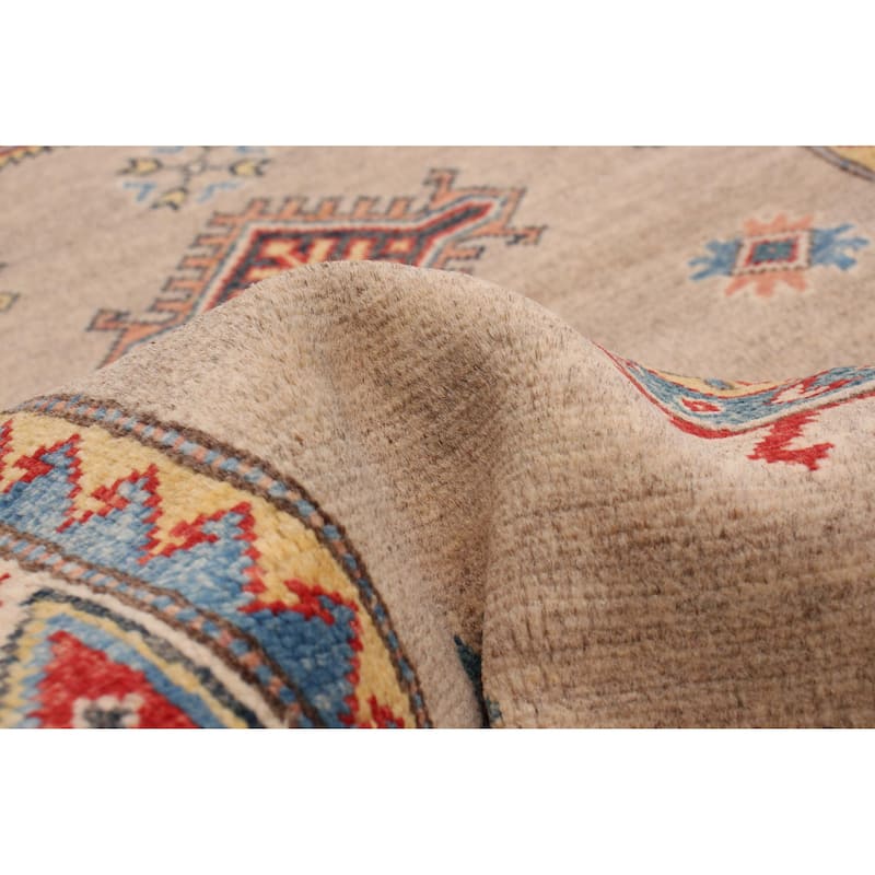ECARPETGALLERY Hand-knotted Uzbek Ghazni Khaki Wool Rug - 2'9 x 9'10