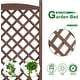 preview thumbnail 3 of 5, Mcombo Planter Raised Bed with Trellis, Outdoor Wood Planter Box Garden Stander for Patio Yard, 25" x 11" x 45",