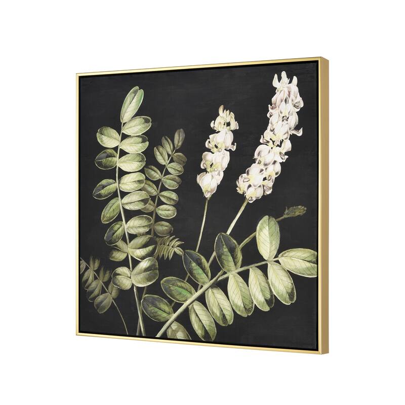 Elk Home Botanical Study Green Fabric 24.75 Inch Wide Wall Art