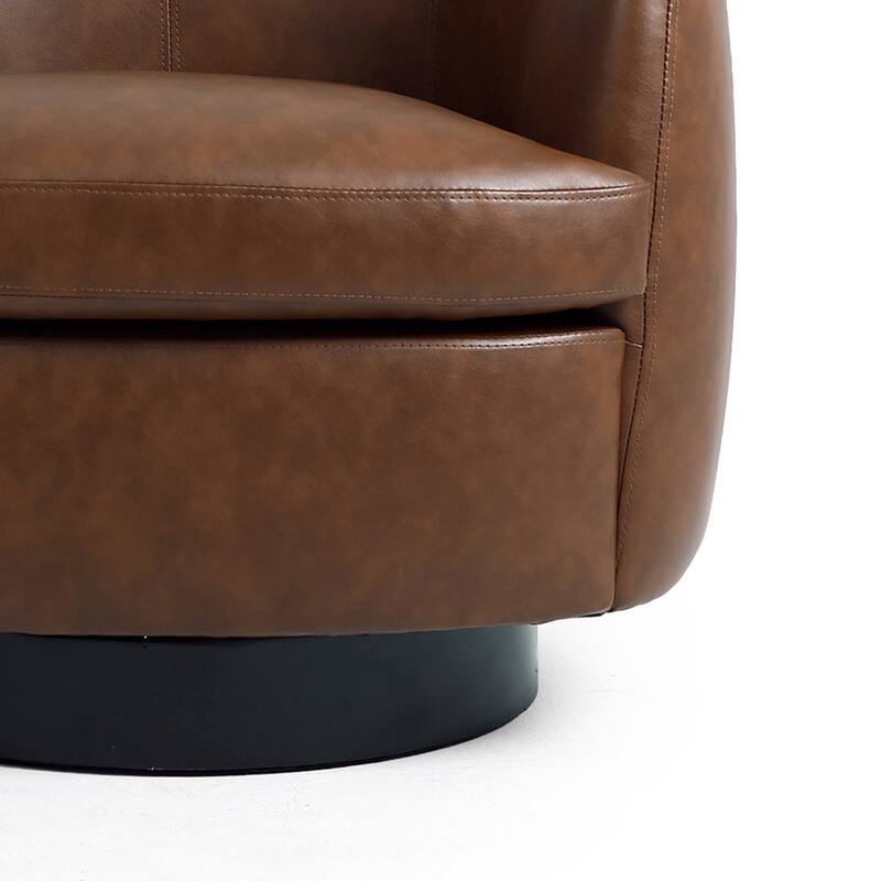 Upholstered Swivel Barrel Chair Set of 2