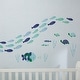 preview thumbnail 2 of 1, Lambs & Ivy Oceania Aqua/Blue Aquatic Fish Wall Decals/Stickers