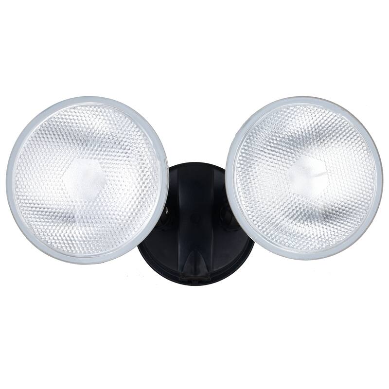 2 Light Outdoor Security Flood Light with Adjustable Heads - Switch Controlled