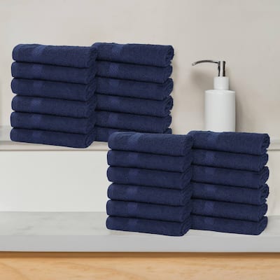 Superior Franklin Cotton Lightweight Face Towel Washcloth Set of 24