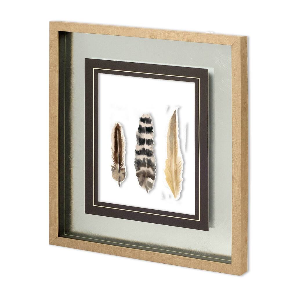 Watercolor Plumes II Framed Art Print