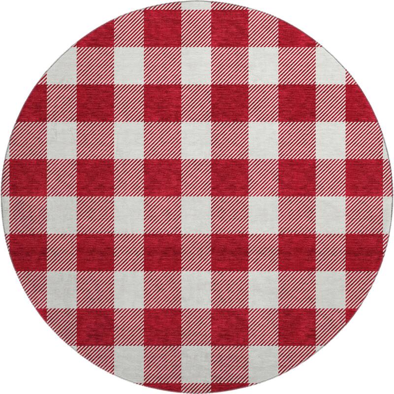 Premium Washable Super Soft Plaid Mayfield Rug