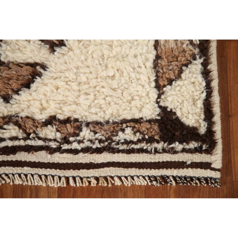 Natural Dye Handmade Kurdish Turkish Runner Rug Tribal Wool Carpet - 3'1"x 11'1"