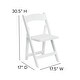 preview thumbnail 33 of 65, Wood Folding Chair with Vinyl Padded Seat (Set of 2)