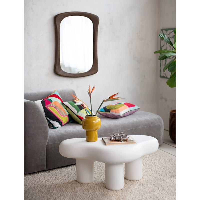 Mango Wood Framed Wall Mirror - 27.5"L x 2.25"W x 39.35"H