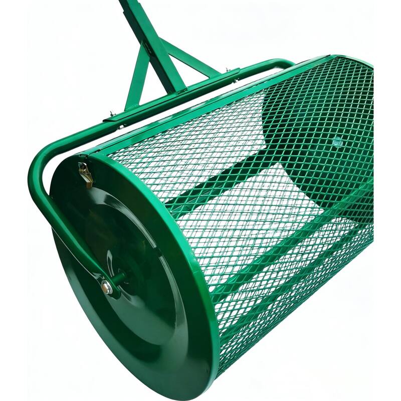 The Original 24 Inch Compost and Peat Moss Spreader Roller, Top Soil, Sand, Manure, Mulch, Top Dressing Lawn and Garden Spreader