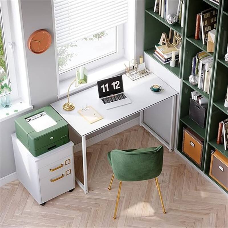 Modern Simple Style Desk for Home Office - White