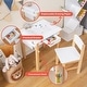 preview thumbnail 4 of 4, Kids Table and Chair Set Wooden Drawing Study Desk w Paper Roll Drawer