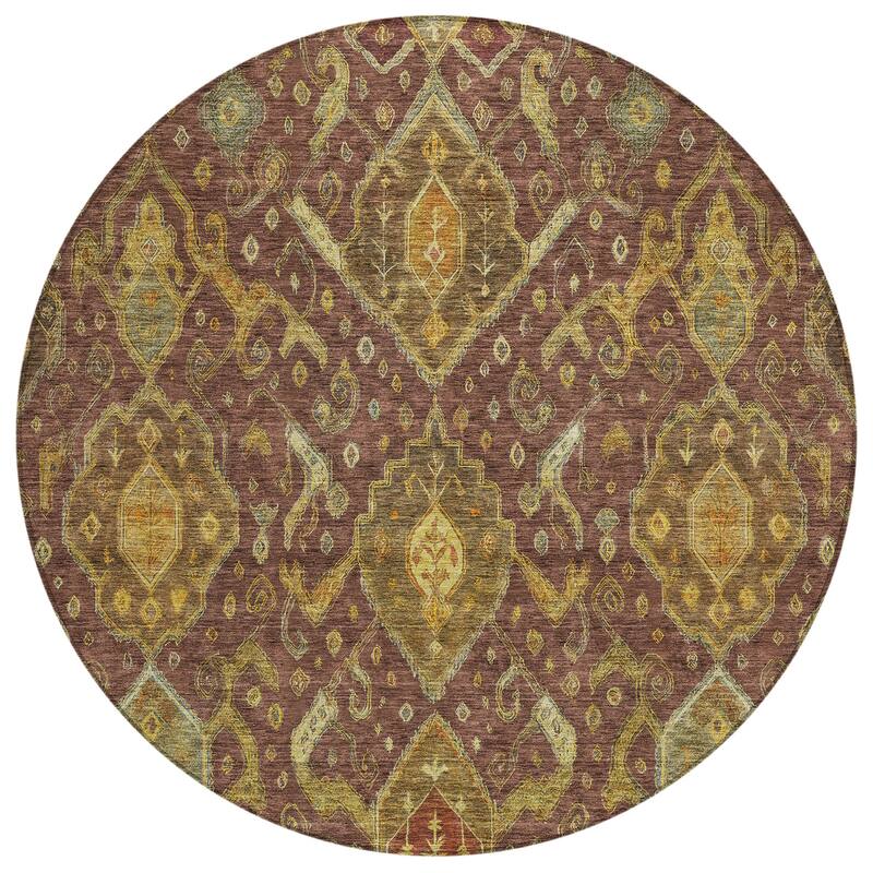Machine Washable Indoor/ Outdoor Traditional Venetian Chantille Rug