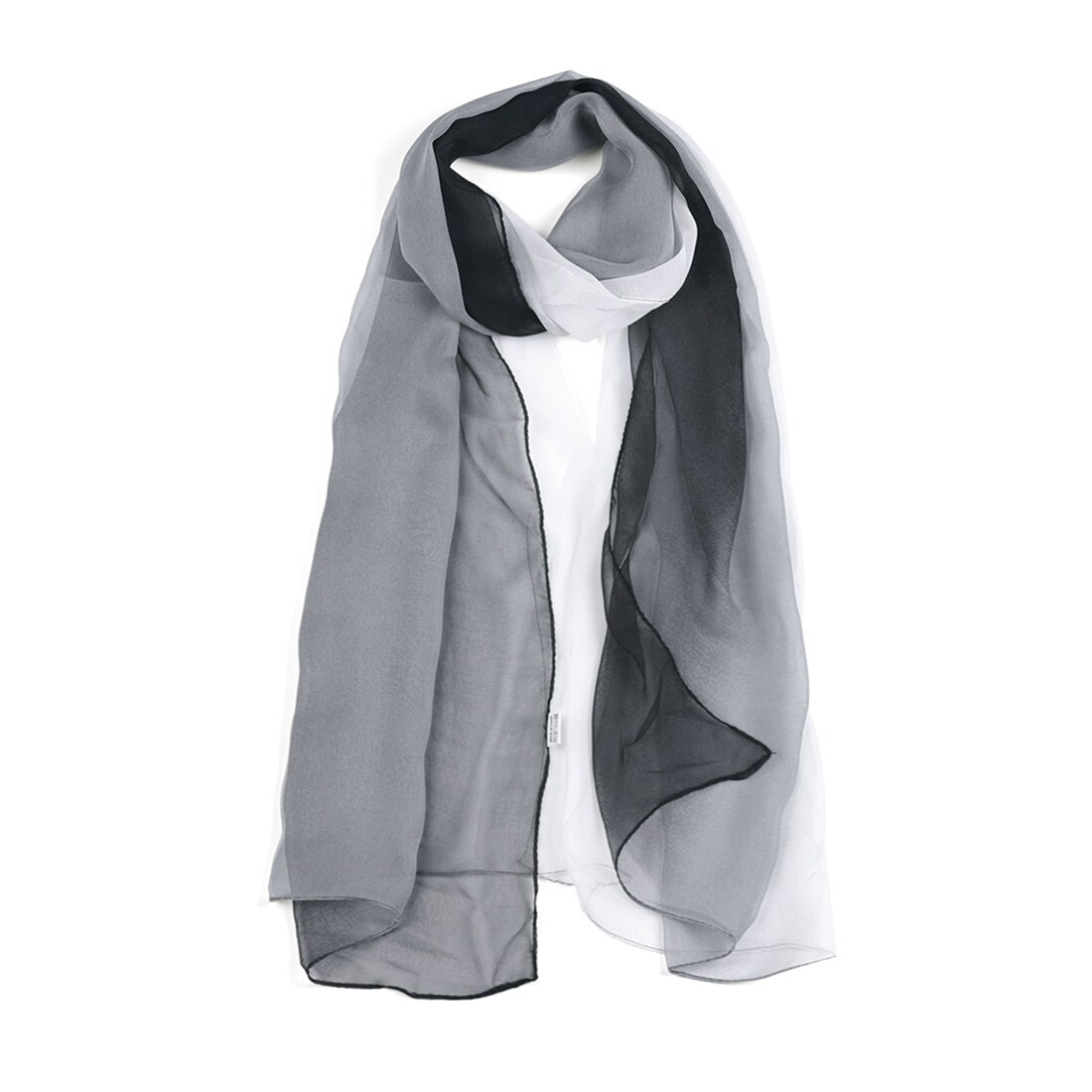 white chiffon wrap shawl