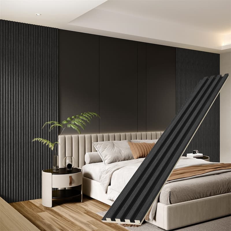 4 Packs Solid Wood Panels for Wall,Acoustic Wood Slat Wall Panels