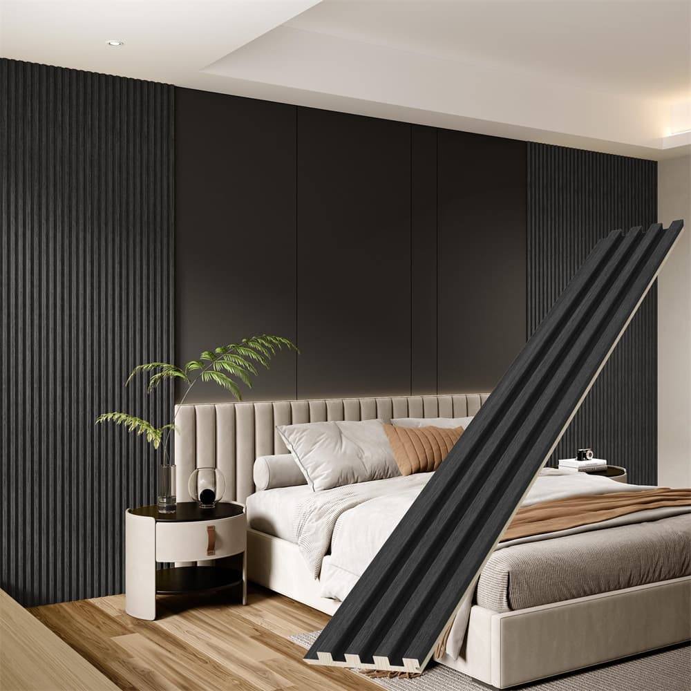 4 Packs Solid Wood Panels for Wall,Acoustic Wood Slat Wall Panels