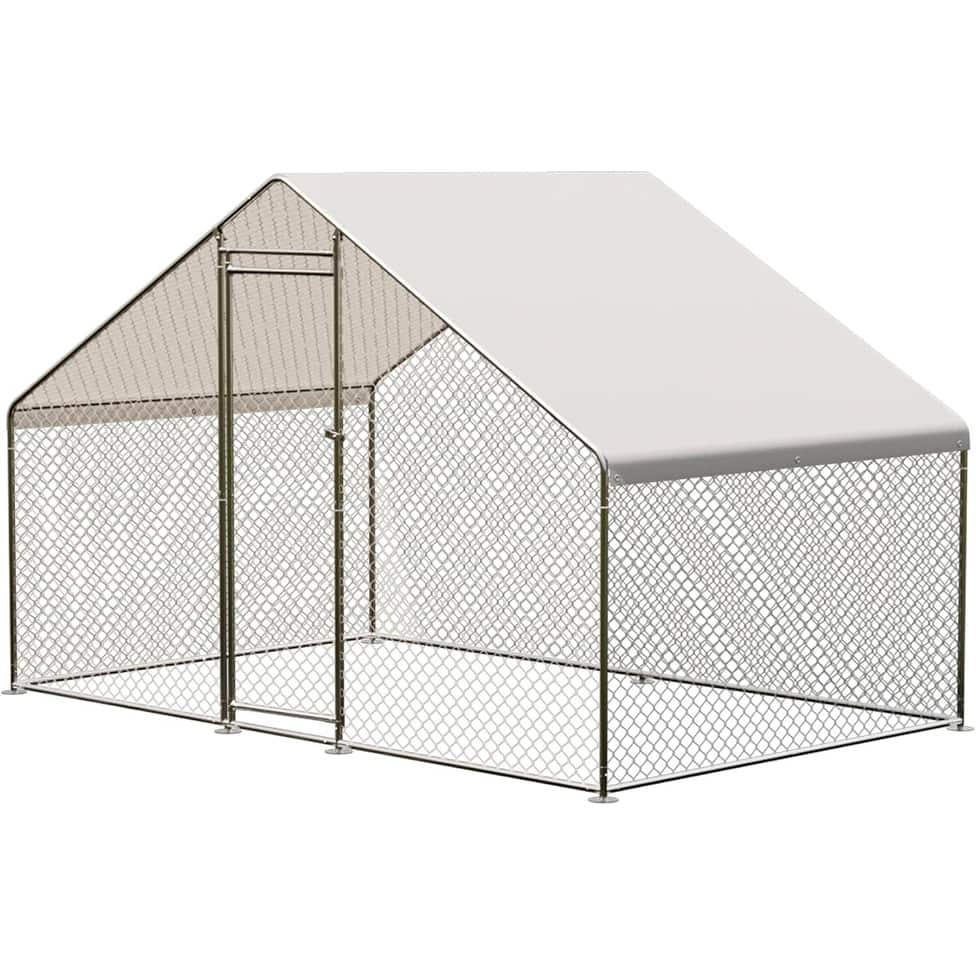 Large Metal Chicken Coop, with Waterproofing, for Rabbit, Duck, Chicken, Goose