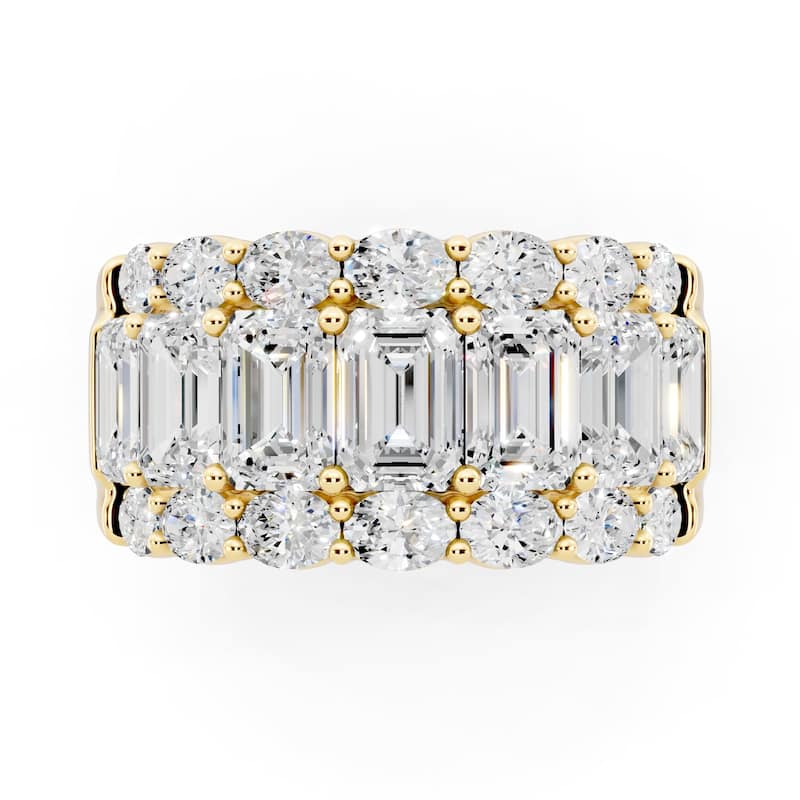 Auriya 14k Gold 5.00ctw Lab Grown Diamond Anniversary Ring (E-F VS)