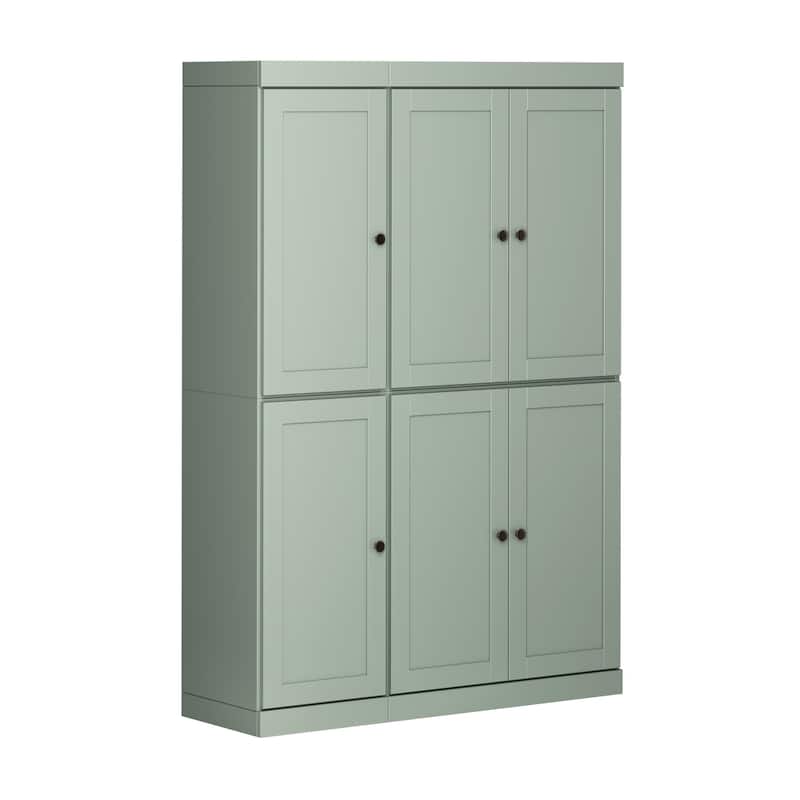 Palace Imports 100% Solid Wood 48.5" Pantry Cabinet with Shaker Doors and Adjustable Shelves