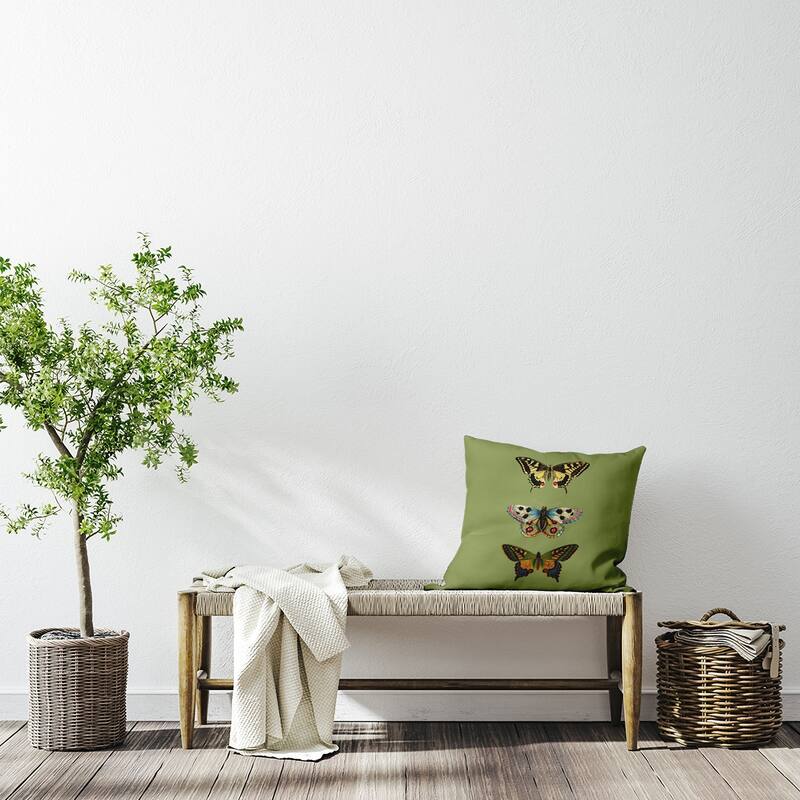 Butterflies Polyester Indoor Pillow