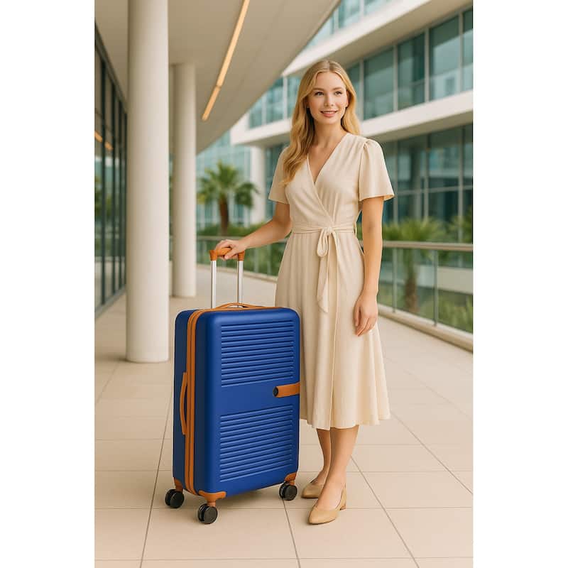 Garland 24" Expandable Hardside Spinner Chequed Luggage