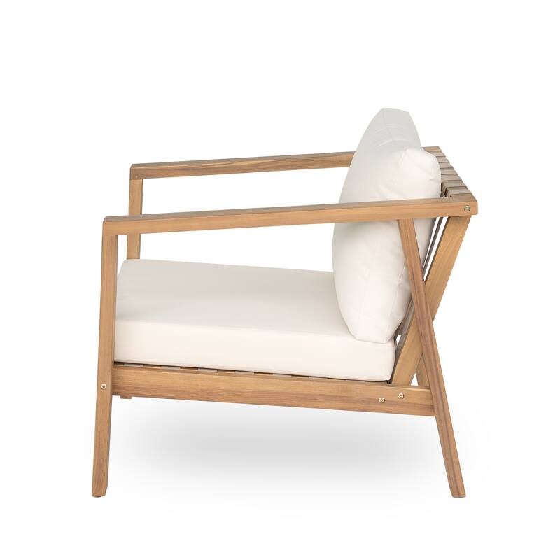 Christopher Knight Home-Emma Patio Acacia and Rope Club Chair