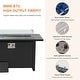 preview thumbnail 5 of 6, Outdoor 50000 BTU Rectangular 45” Propane Fire Pit Table with Glass Wind Guard for Patio, Deck, Backyard, Black - N/A