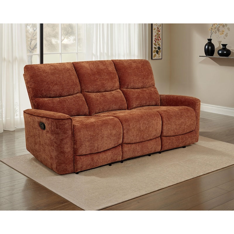 Navarro Chenille Upholstered Reclining Sofa - 79.25" x 37.75" x 40.25"