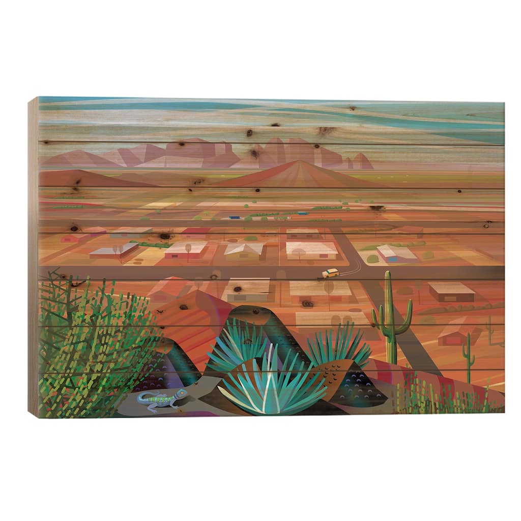 Maricopa County Print On Wood by Charles Harker - Multi-Color