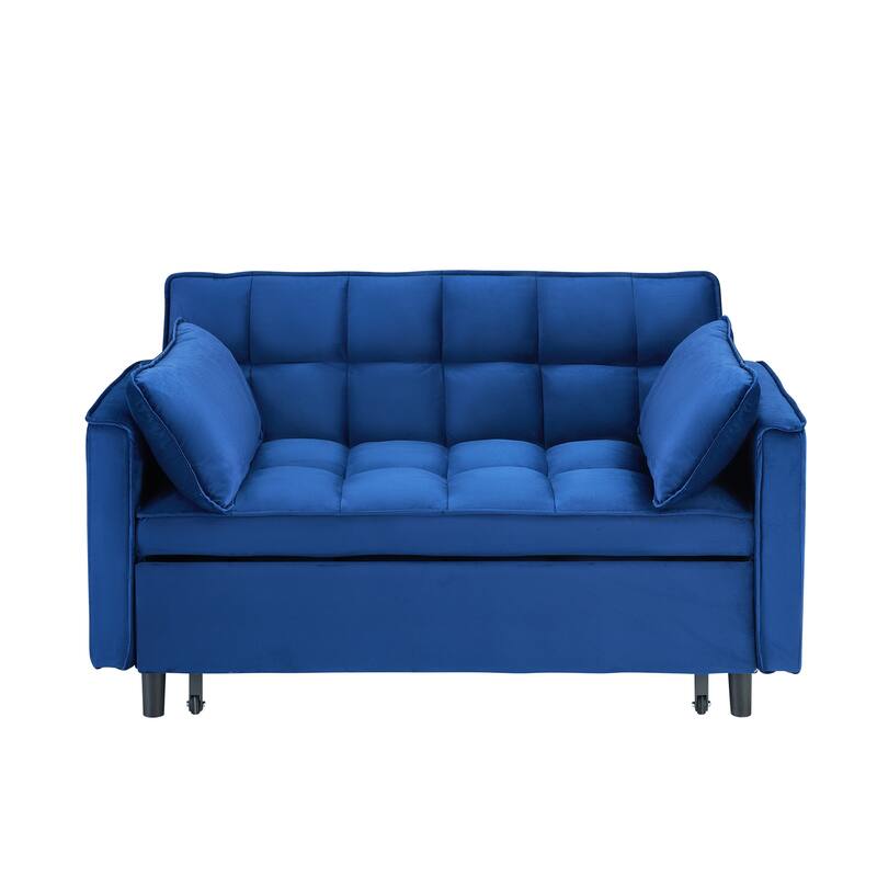 55-inch 3-in-1 Multifunctional Velvet Sofa Bed for Living Room