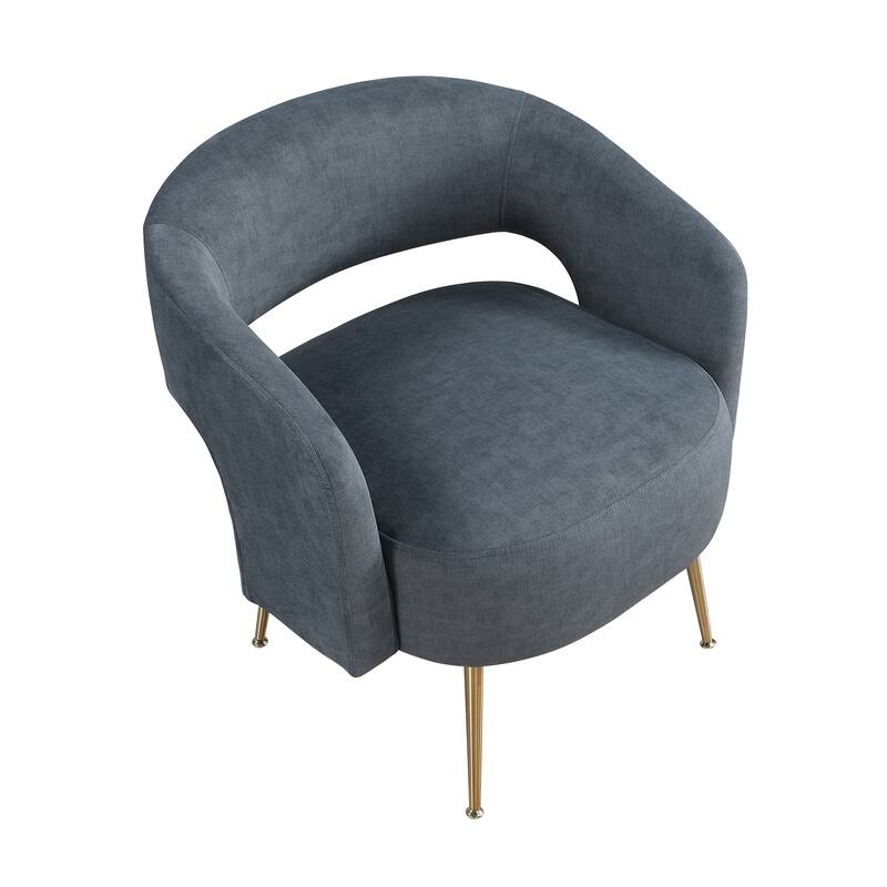 Sonoma 27.5" Velvet Accent Chair - Gold Finish Metal Legs