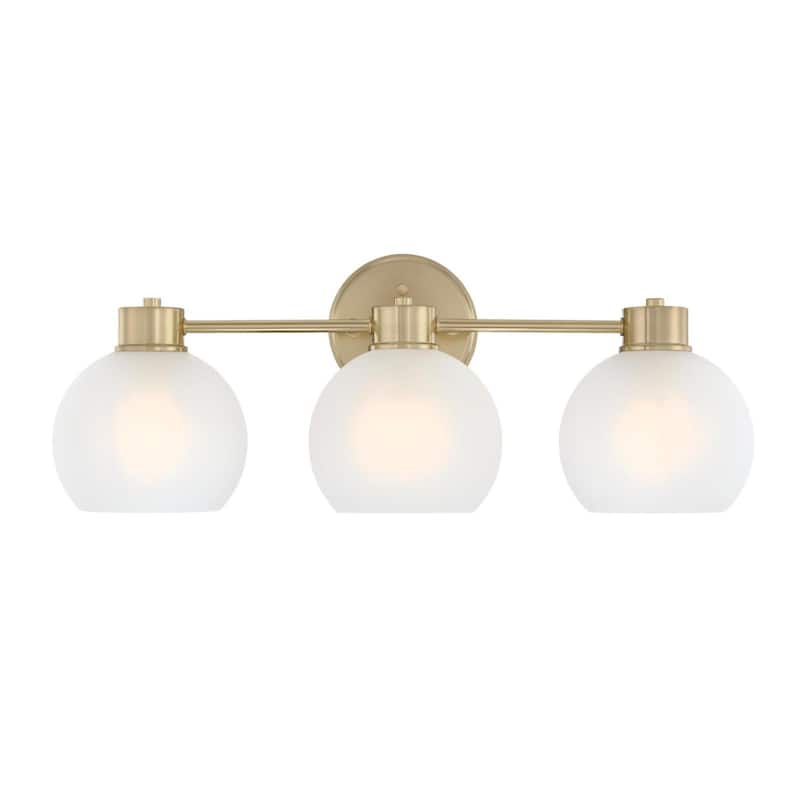 Westinghouse Lighting Dorney Three Light Wall Fixture - 3-Light - Champagne Brass