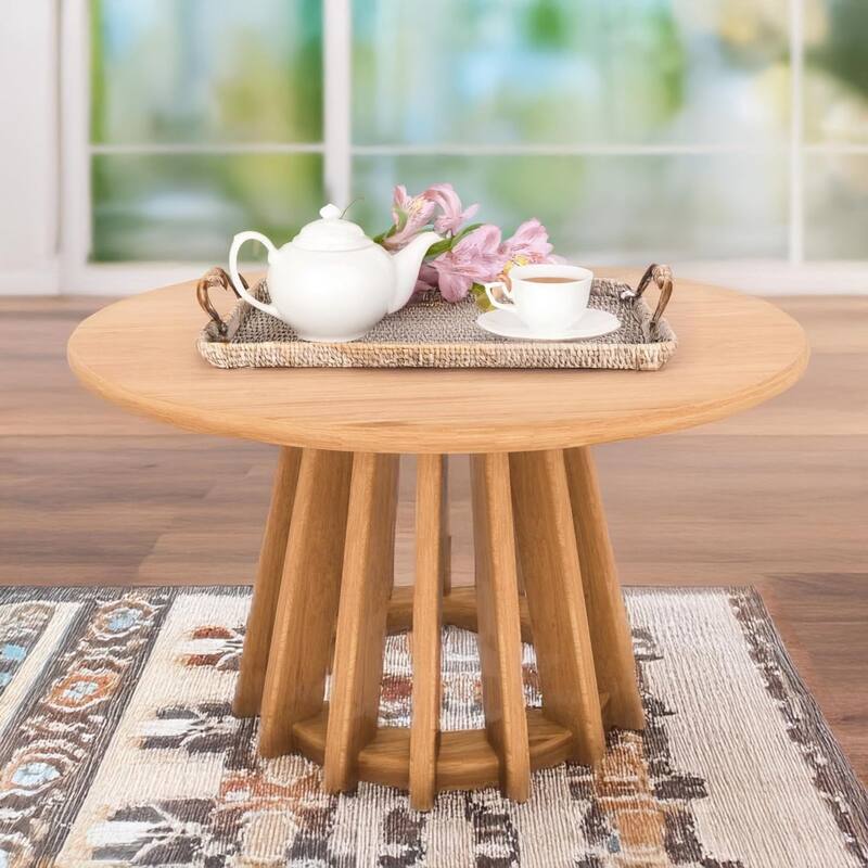 Andre Round 31" Coffee Table in Blonde by Aria Home - 31x18