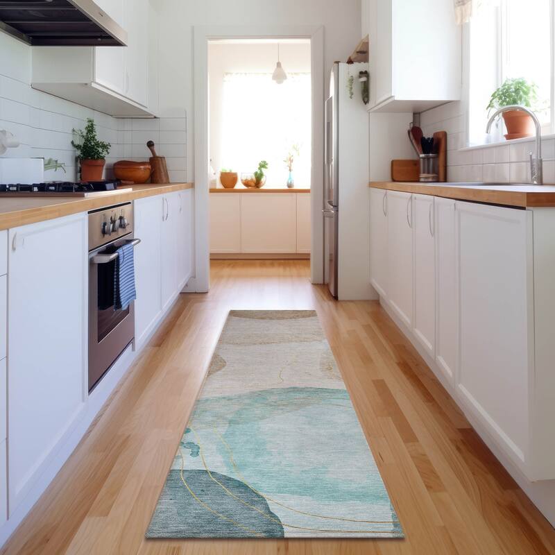 Premium Washable Super Soft Abstract Modern Mayfield Rug - Multi - 2' 3" x 7' 6" - Runner