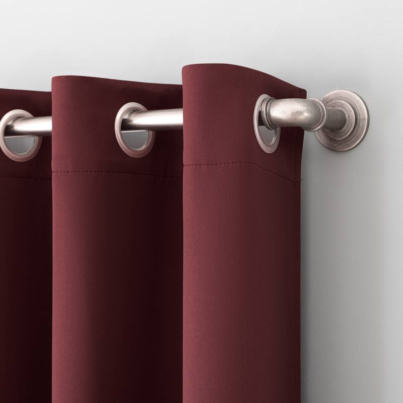Sun Zero Saxon Energy Saving Blackout Grommet Curtain Panel, Single Panel