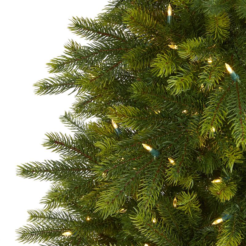 5' Manchester Fir Christmas Tree in Planter with 250 Clear LED - Green