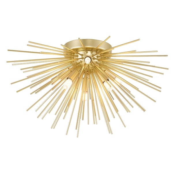 Savannah 6 Light Flush Mount with Gold Leaf Finish. Opens flyout.