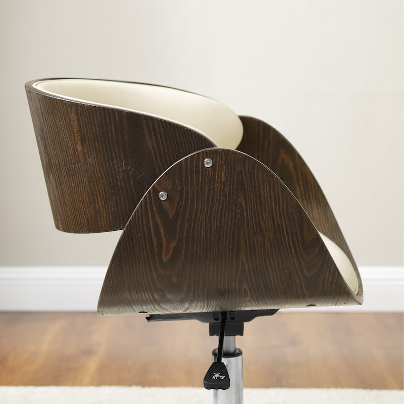Corvus Mid-century Wood and Metal Adjustable Office Chair