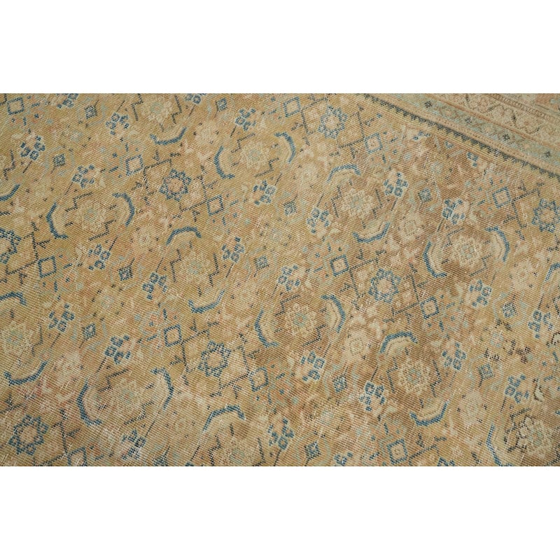 Hand Knotted Oriental 100% Wool Carpet Traditional All-Over Oranges & Rust Mahal Area Rug - 13' 5'' X 9' 5''