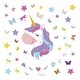 preview thumbnail 4 of 4, Walplus Magical Unicorn Butterflies Children Wall Sticker Nursery Decor