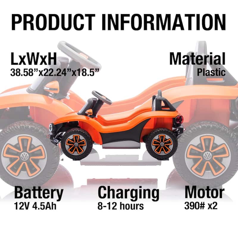 Ride On Car, Licensed Volkswagen Beetle Electric Toy Car for Kids,Toddler Electric Vehicle with Parental Remote