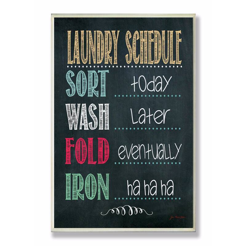 Stupell Laundry Schedule Funny Chalkboard Bathroom Wall Art
